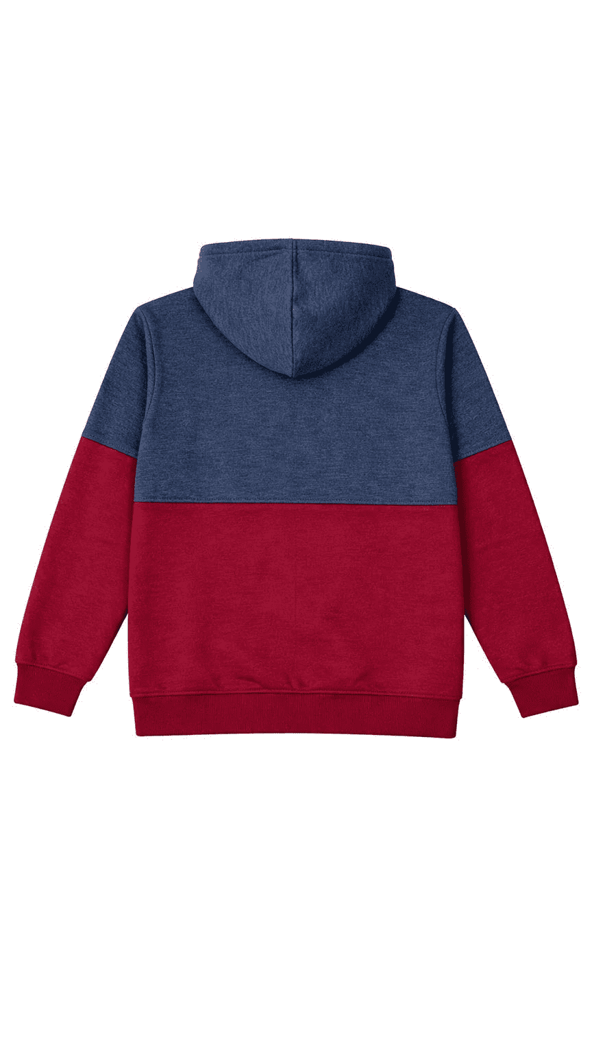 Boys Hoodie - Blue & Maroon
