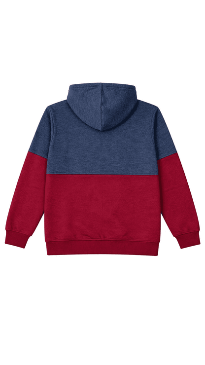 Boys Hoodie - Blue & Maroon