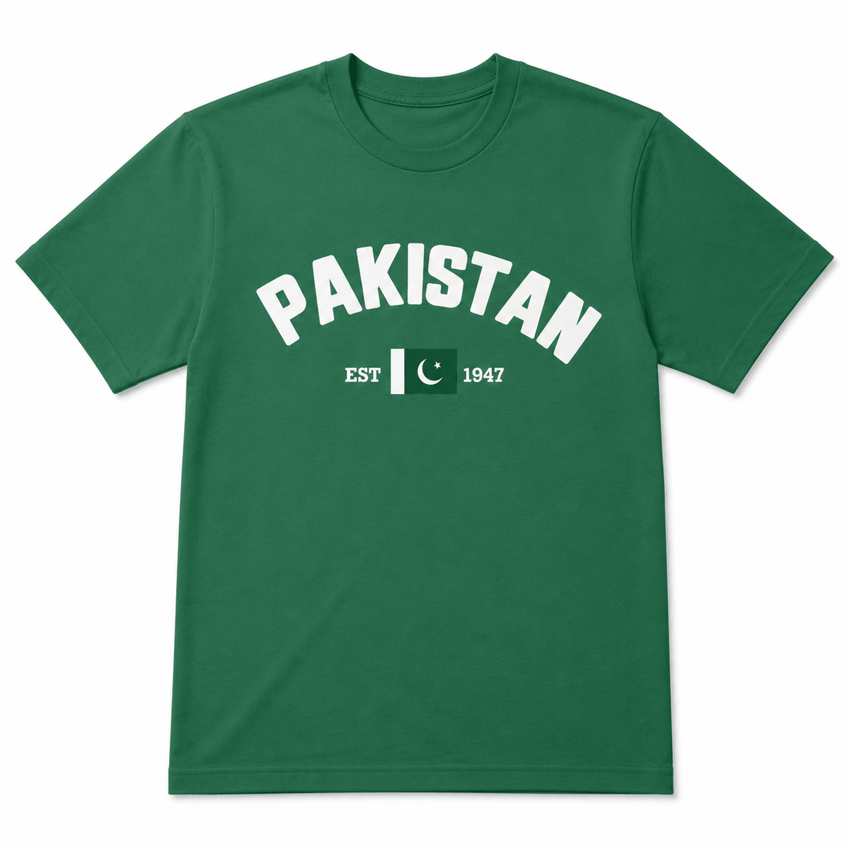 Unisex Pakistan EST. 1947 T-Shirt – Green | Independence Day Edition
