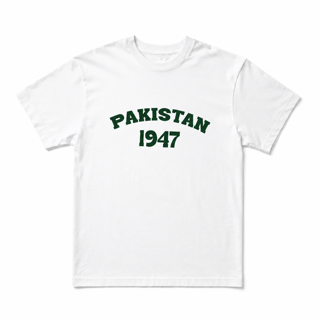 Unisex Pakistan 1947 T-Shirt – White | Independence Day Classic Edition
