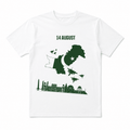 Unisex 14 August Map & Skyline T-Shirt – White | Independence Day Edition