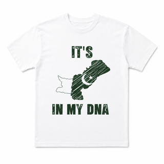 Unisex “It’s in My DNA” T-Shirt – White | 14 August Pakistan Edition