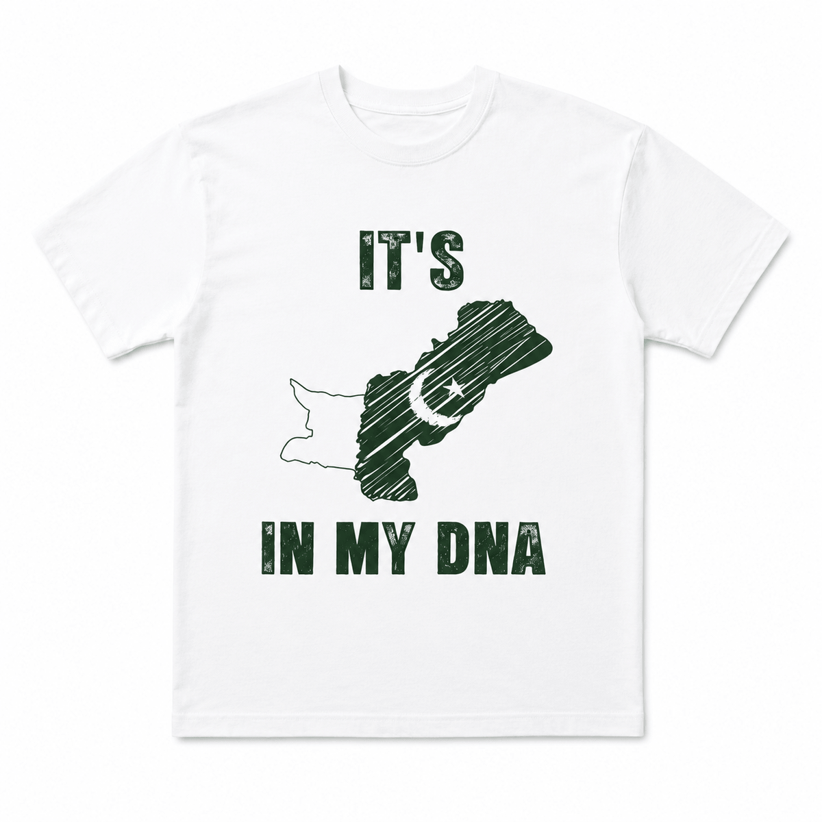 Unisex “It’s in My DNA” T-Shirt – White | 14 August Pakistan Edition