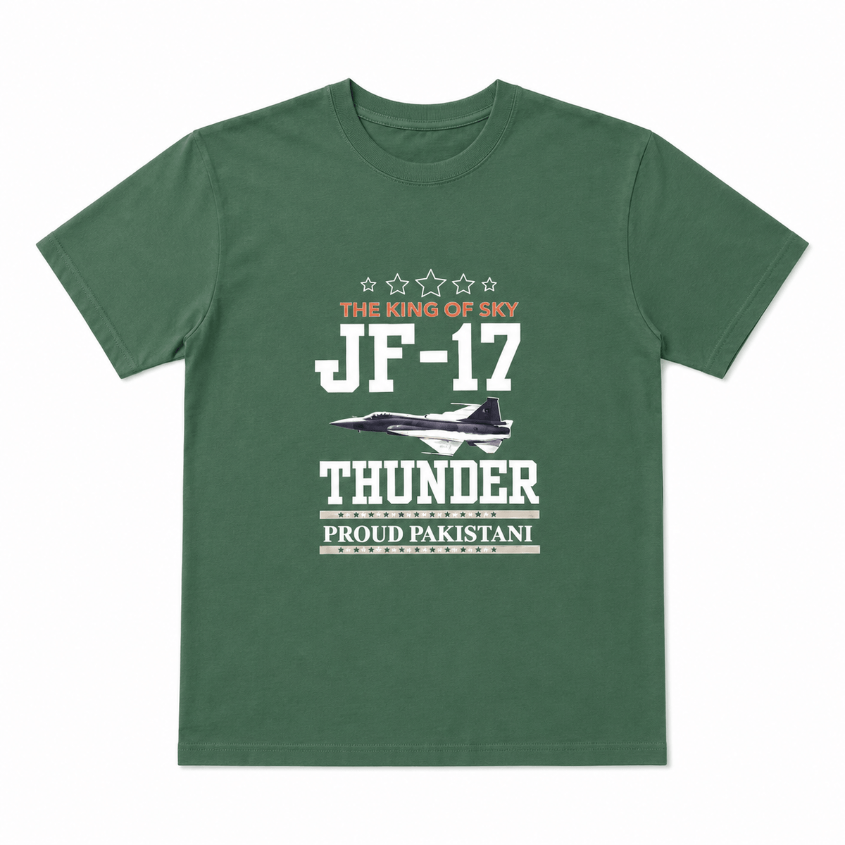 Unisex JF-17 Thunder T-Shirt – Green | King of Sky Independence Day Edition