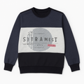 Crewneck cut and sew sweatshirt