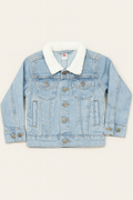 Denim Fur Jacket - Light Shade