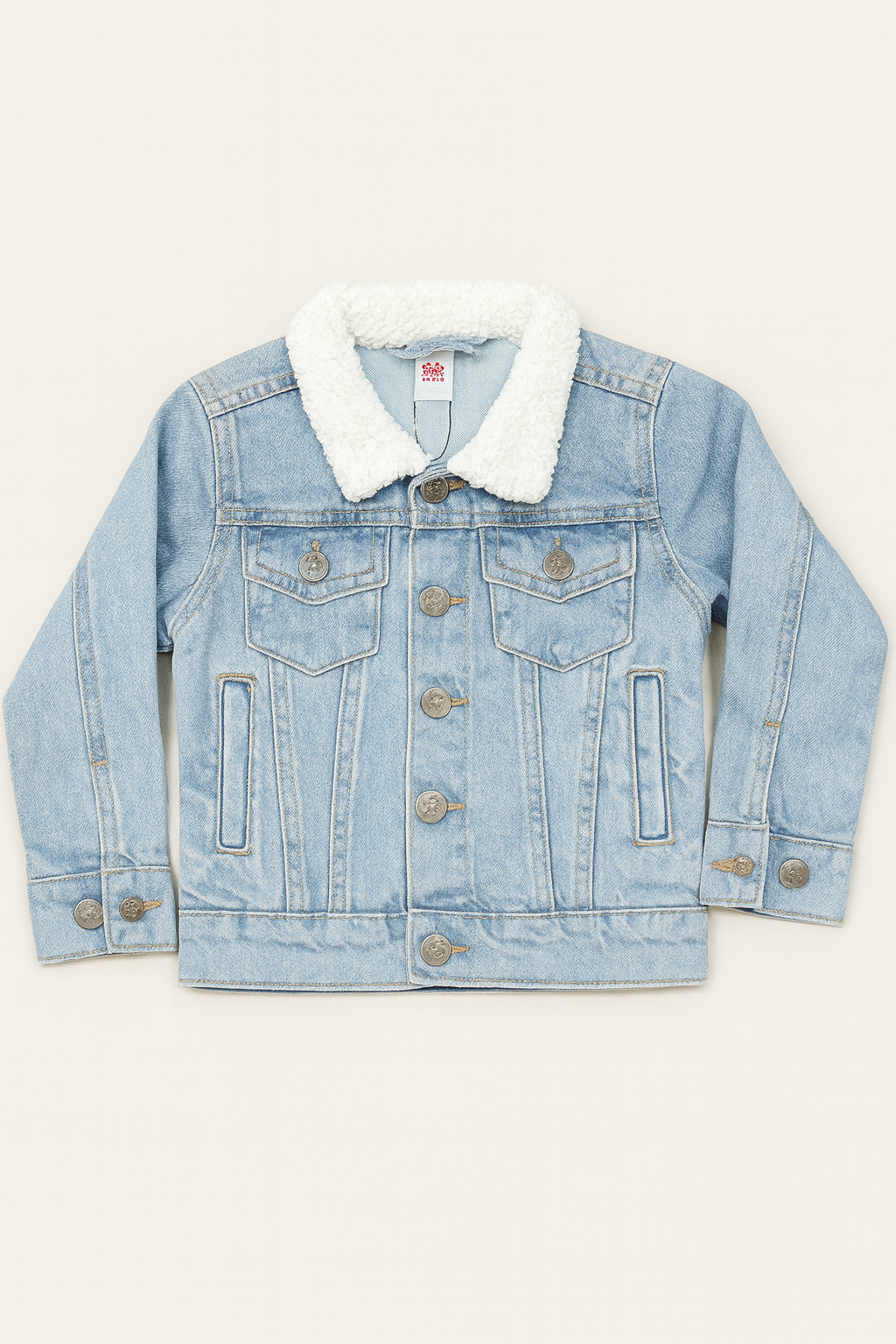 Denim Fur Jacket - Light Shade