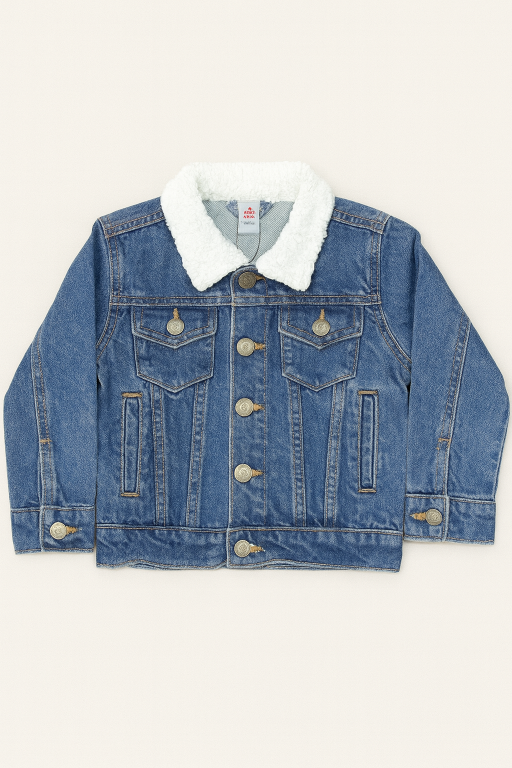 Denim Fur Jacket - Mid Shade