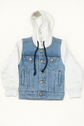 Denim Hooded Jacket - Light Shade