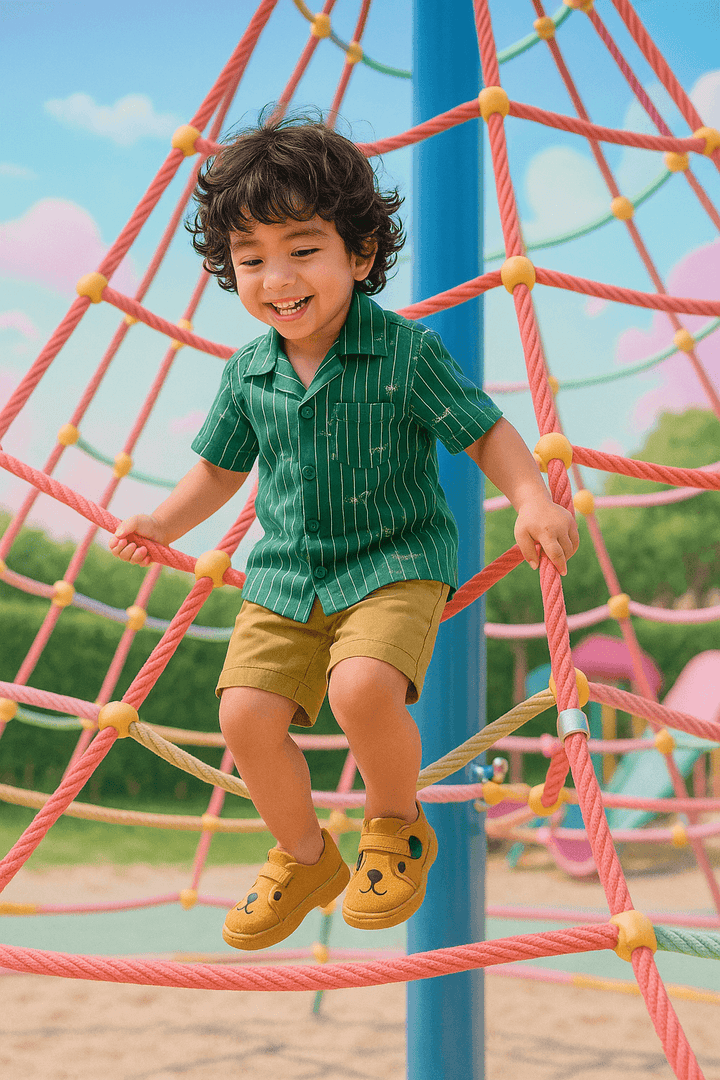 Boys 2 piece Suit - Hazel Green & Beige - Cute Kids