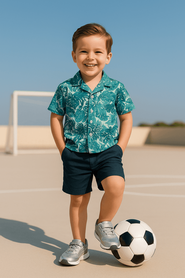 Boys 3-piece Suit - Teal Blue - Cute Kids