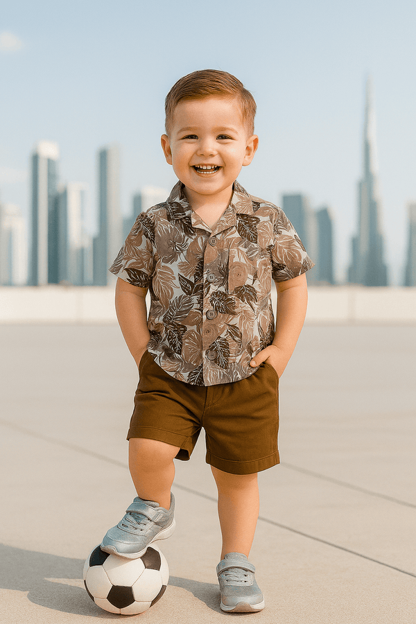 Boys 3 piece Suit - Brown - Cute Kids