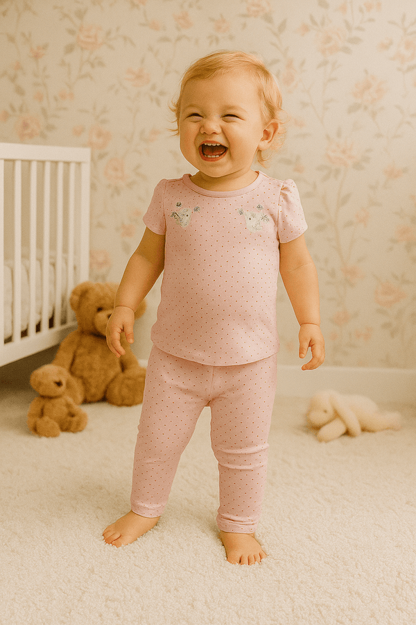 NewBorn Cozy Night Suit - Light Pink - Cute Kids