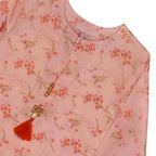 Girls Screen Printed Co-ord Set - Peach