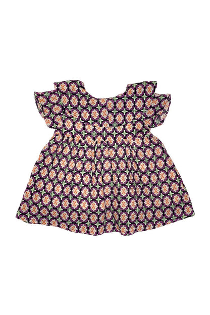 Girls Lawn Frock – Purple - Cute Kids