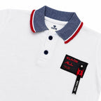 Boys Black ALL Polo - White