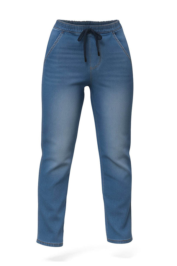 Boys Denim Joggers - Light Wash - Cute Kids