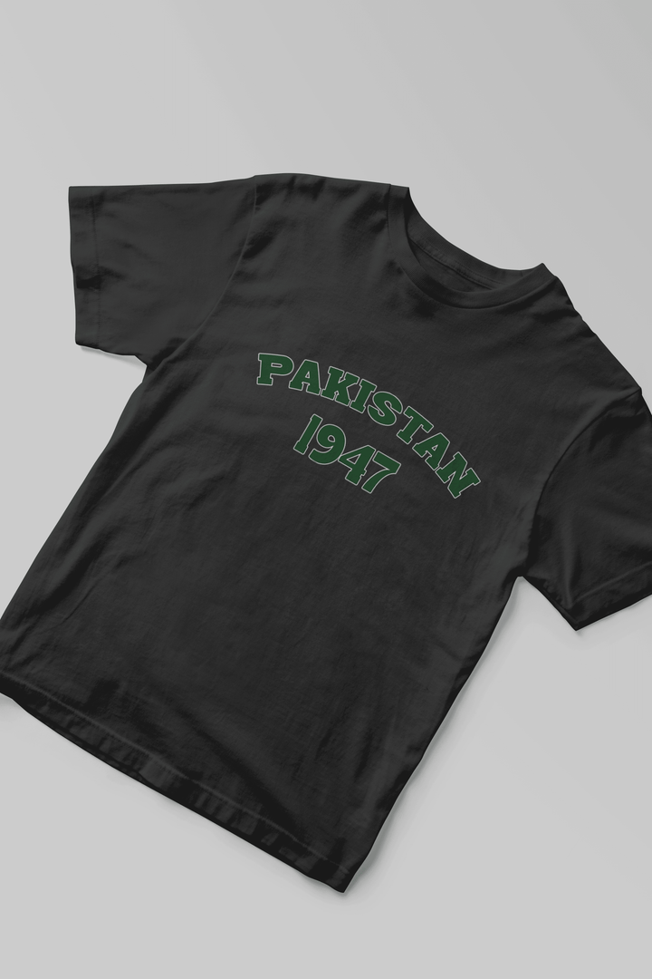 Unisex Pakistan 1947 T-Shirt – Black | Independence Day Classic Edition - Cute Kids