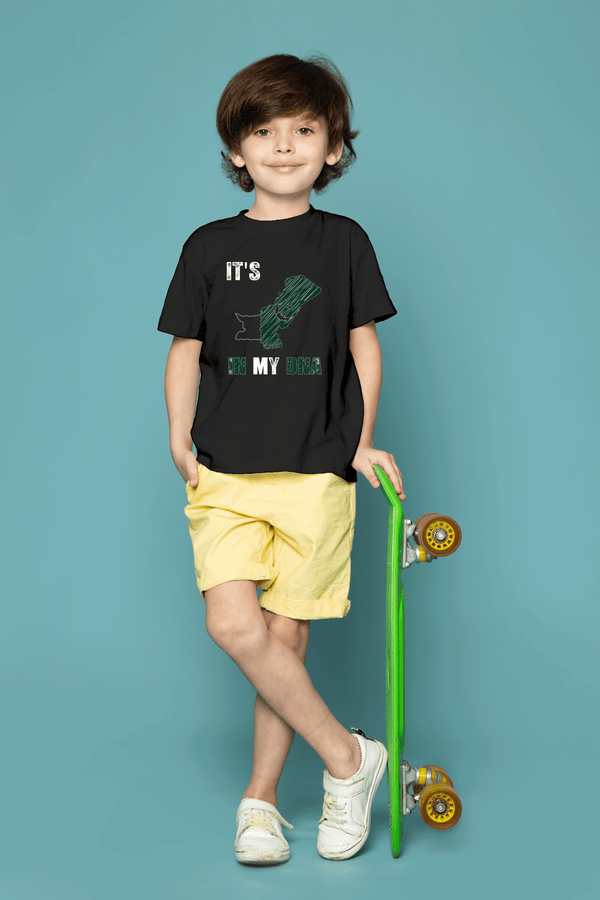 Unisex "It's in My DNA" T-Shirt – Black | 14 August Pakistan Edition Cute Kids