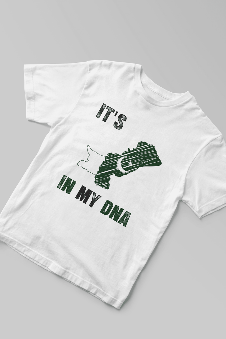 Unisex “It’s in My DNA” T-Shirt – White | 14 August Pakistan Edition - Cute Kids