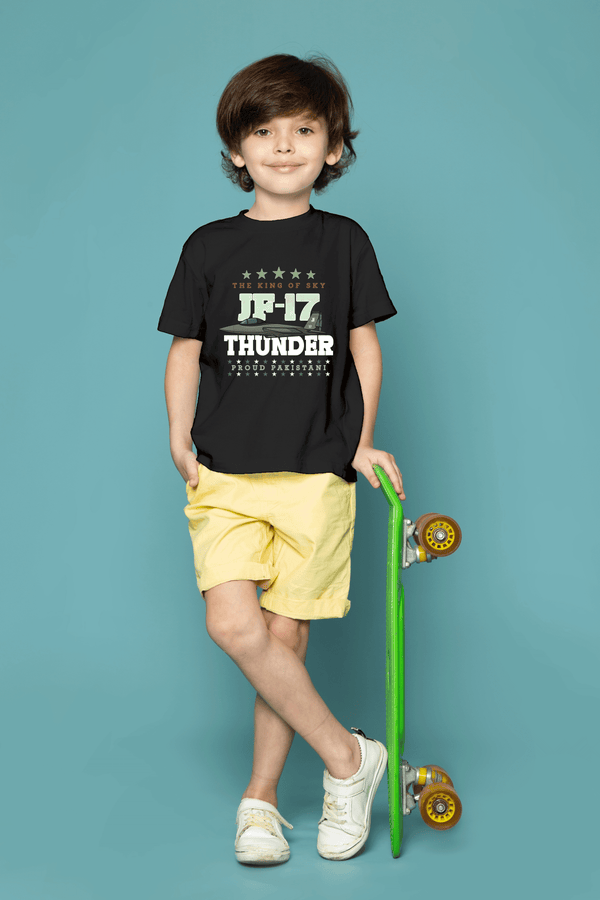 Unisex JF-17 Thunder T-Shirt – Black | 14 August Special Edition - Cute Kids