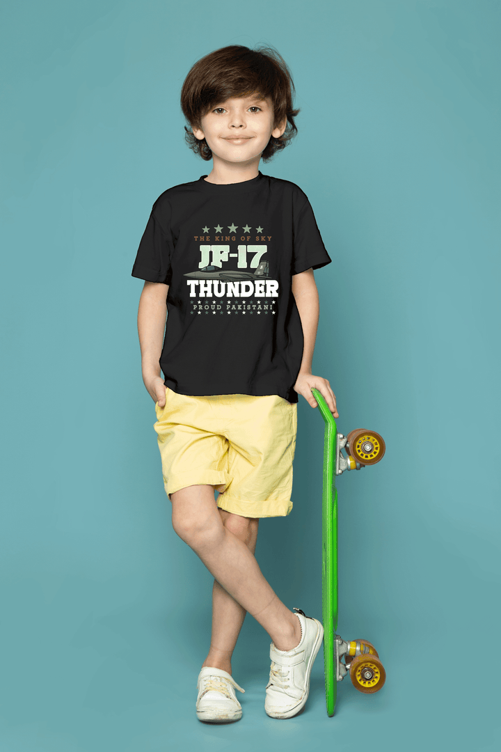 Unisex JF-17 Thunder T-Shirt – Black | 14 August Special Edition - Cute Kids