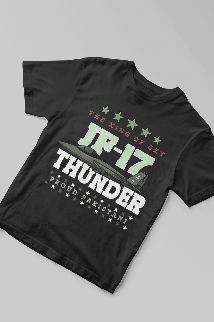 Unisex JF-17 Thunder T-Shirt – Black | 14 August Special Edition - Cute Kids