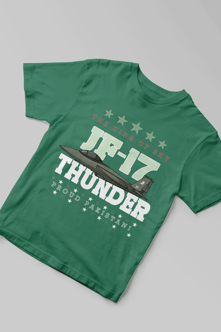 Unisex JF-17 Thunder T-Shirt – Green | King of Sky Independence Day Edition - Cute Kids