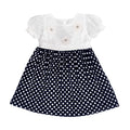 Girls Polka Dot Printed Frock - Black & White