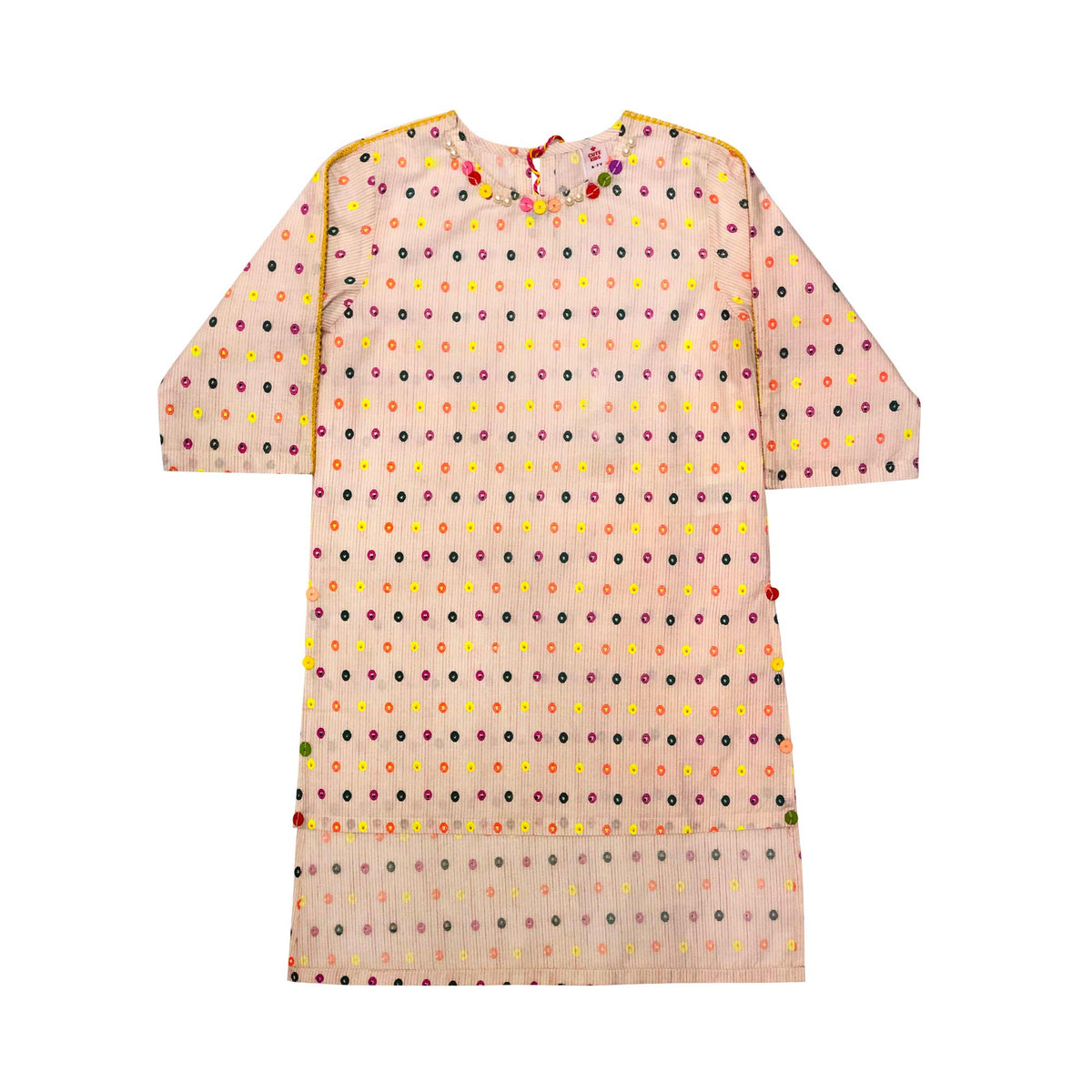 Girls Screen Printed Co-ord Set - Multicolor Circles