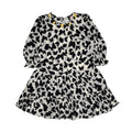 Girls Butterfly Printed Frock - Black & White