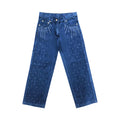 Girls Stone Studded Jeans - Dark Shade