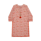 Girls Screen Printed Co-ord Set - Peach