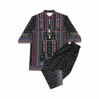 Girls Digital Printed Co-ord Set - Black