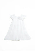 Newborn Bow Frock - White - Cute Kids