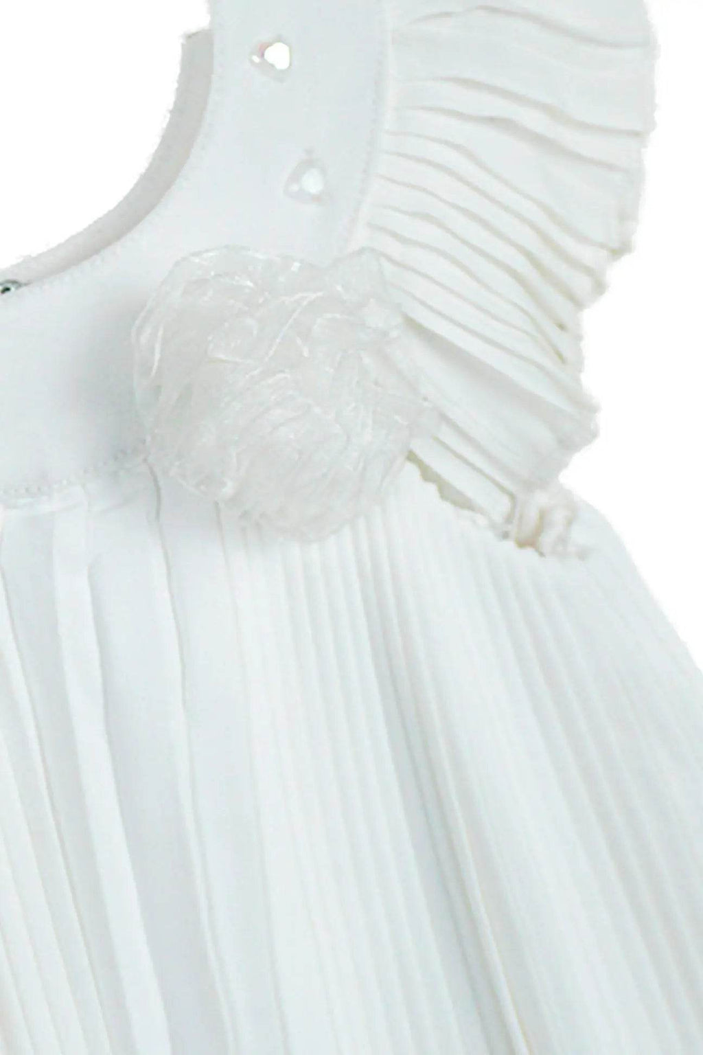 Newborn Bow Frock - White - Cute Kids