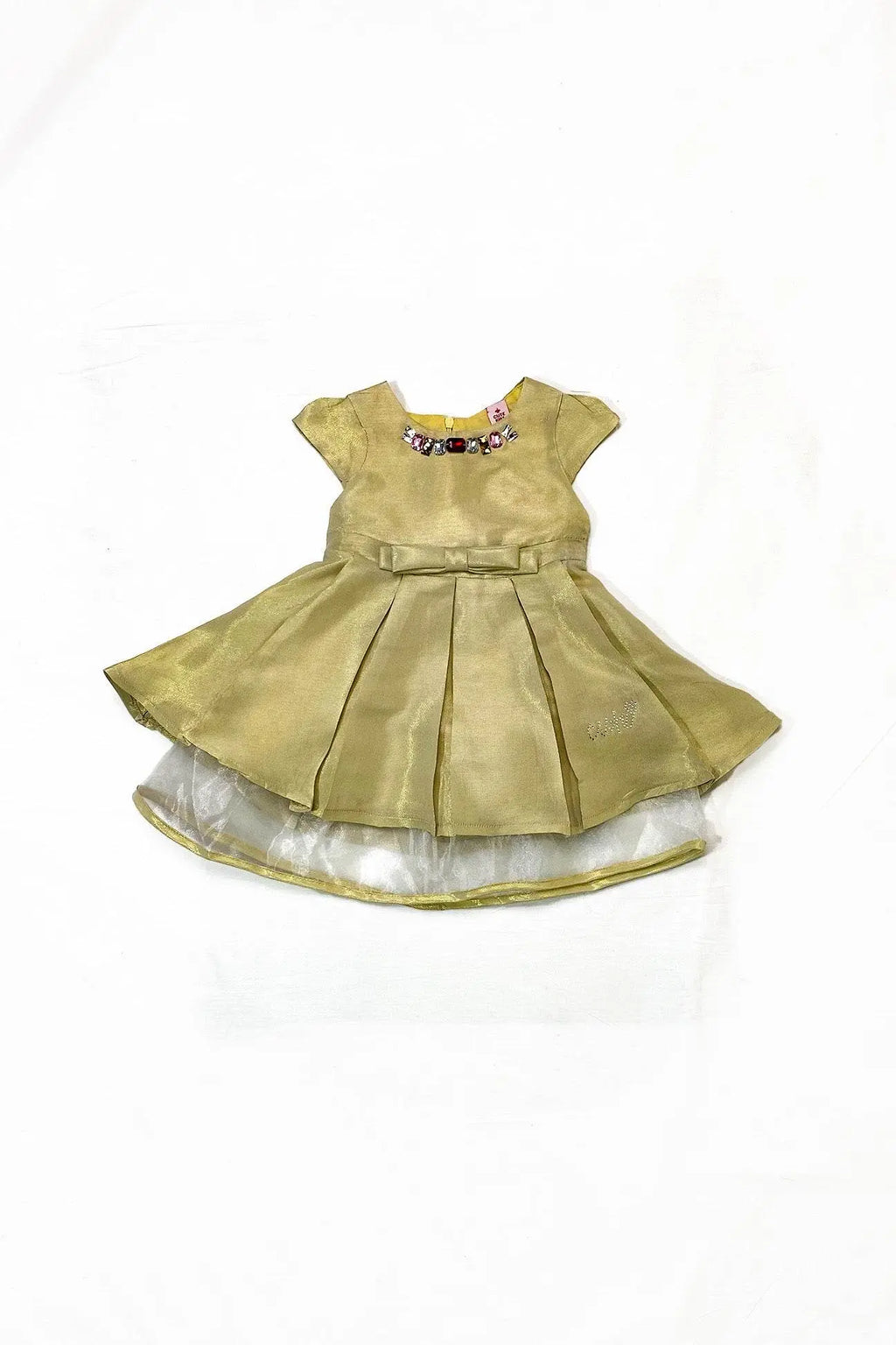 Girls Fancy Frock - Light Almond - Cute Kids