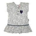 Girls Printed Cotton Frock – Off White