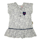 Girls Printed Frock – Off White