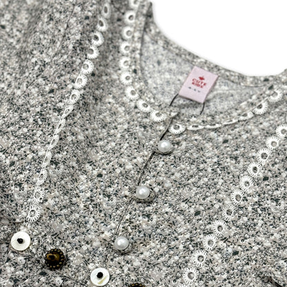 Girls Printed Frock - Skin