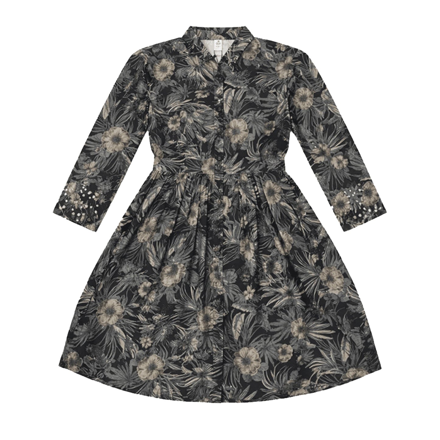 Girls Frock Pearls In Black Color