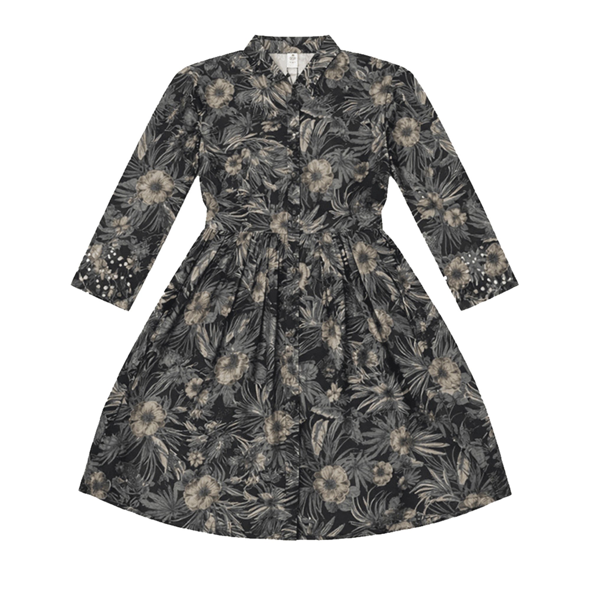 Girls Frock Pearls In Black Color