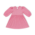 Girls Frock Pearls In Pink Color