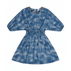 Girls Printed Western Frock - Blue