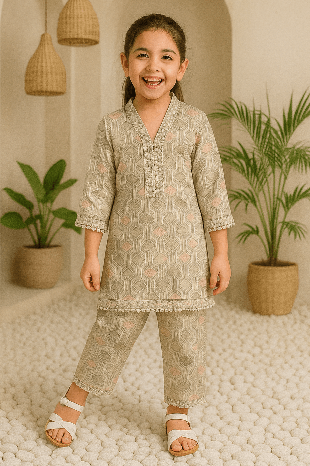 Girls Co-ord Set - Printed - Cute Kids