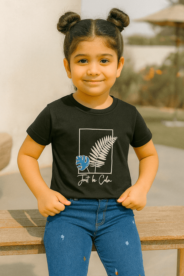 Girl Printed Top - Black - Cute Kids