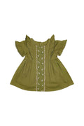 Girls Embroidered Frock - Green - Cute Kids