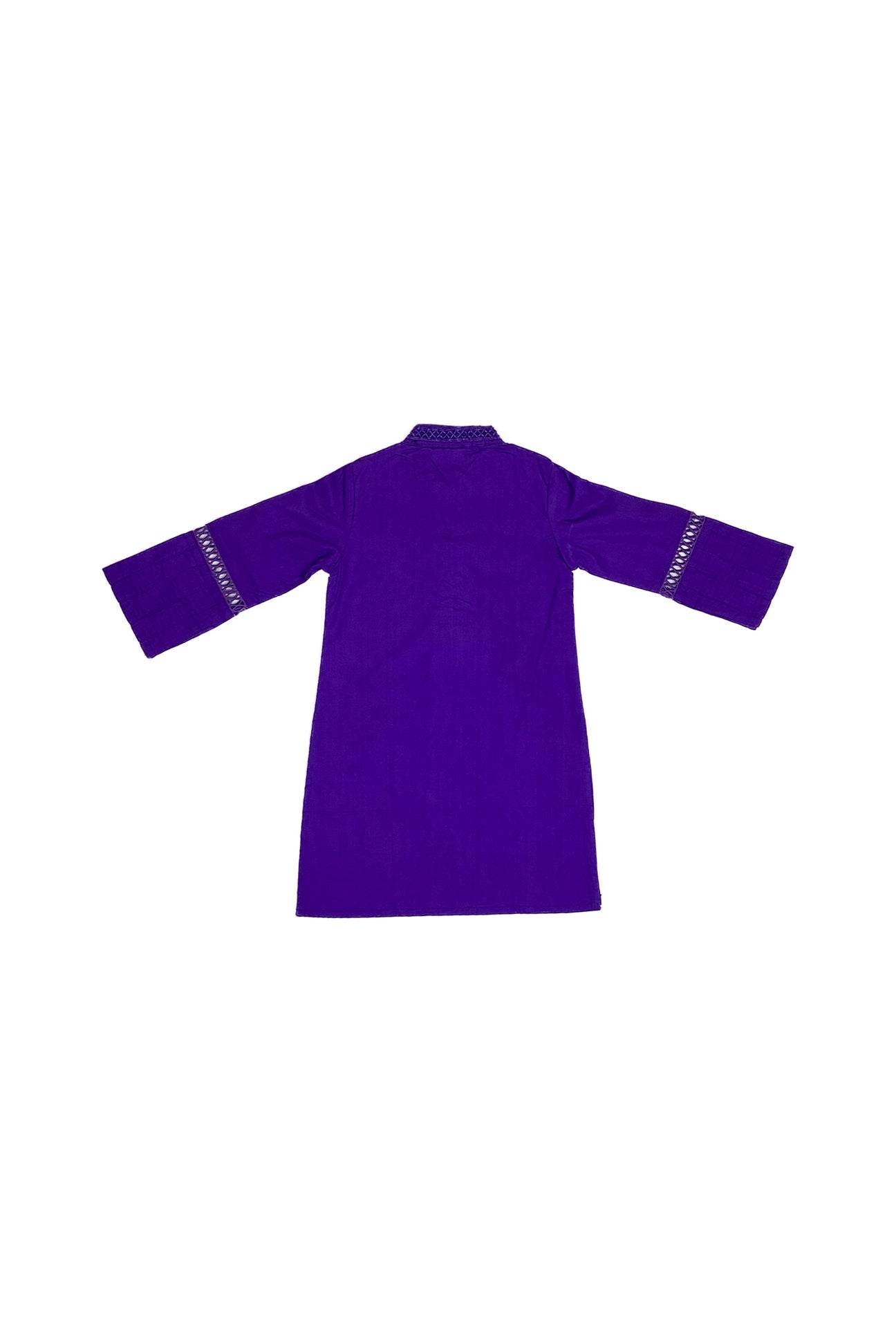 Girls Plain co-ord Set - Purple - Cute Kids