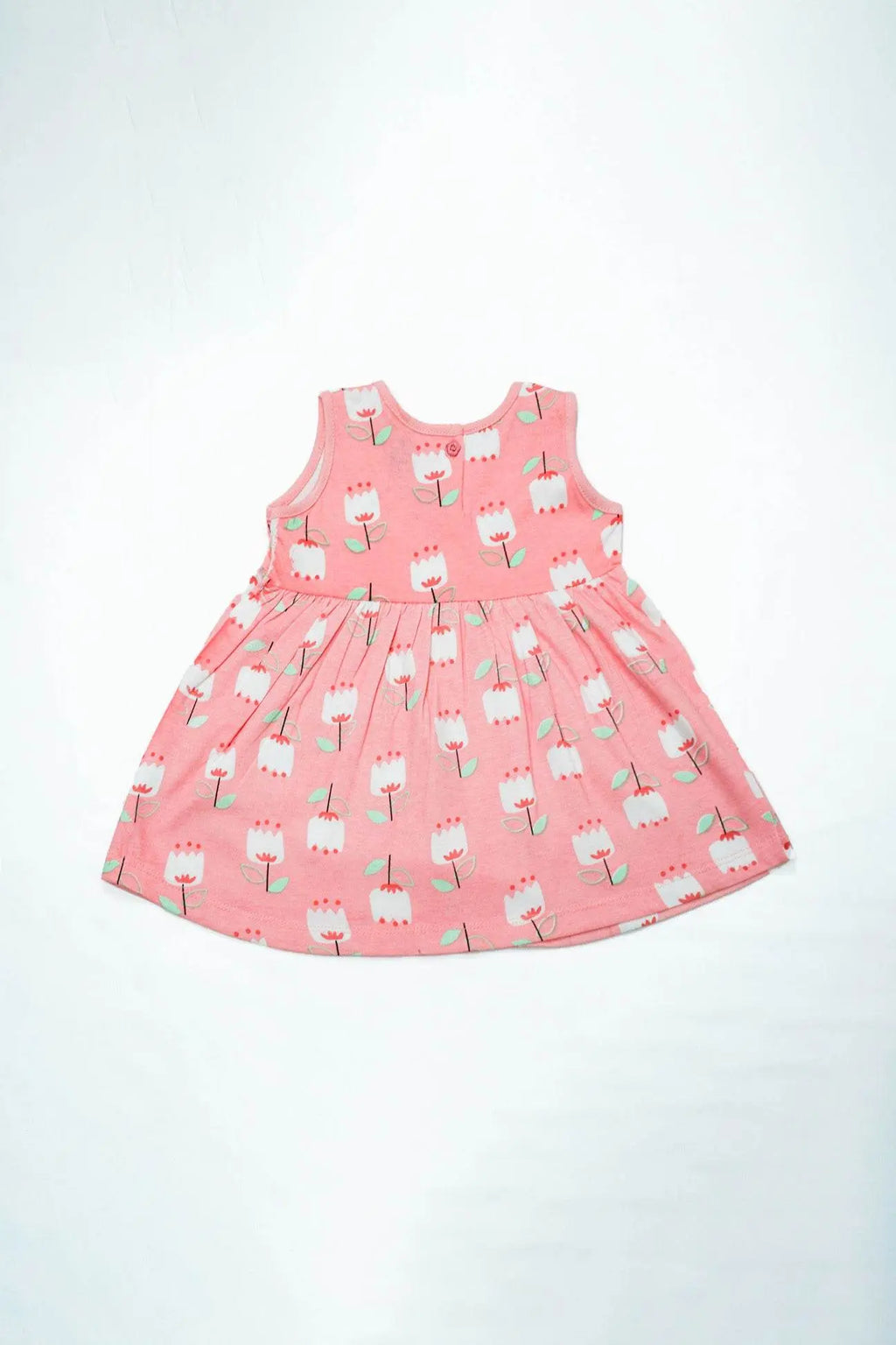Newborn Flower Printed Frock - Pink - Cute Kids