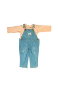 Newborn Denim Romper With Peach Inner - Cute Kids